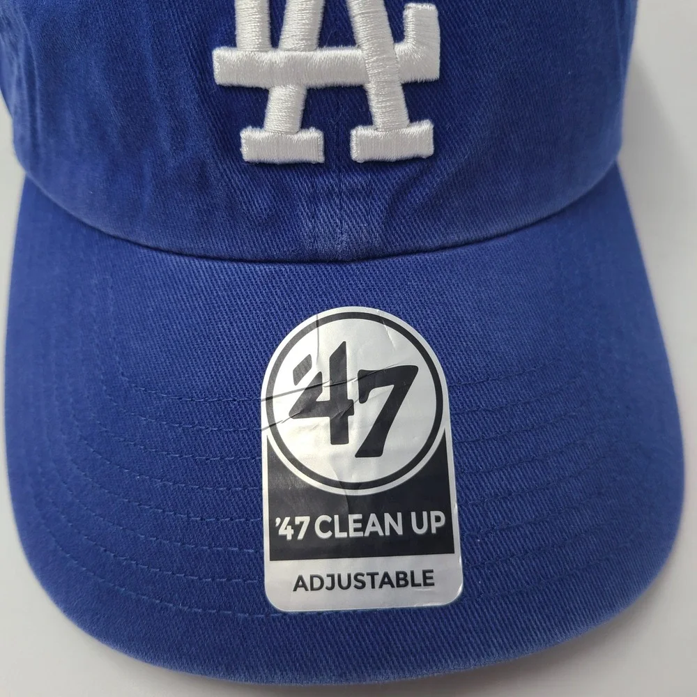 Los‎ Angeles Dodgers Hat Strapback 47 Brand Clean Up Blue White MLB Baseball Men
